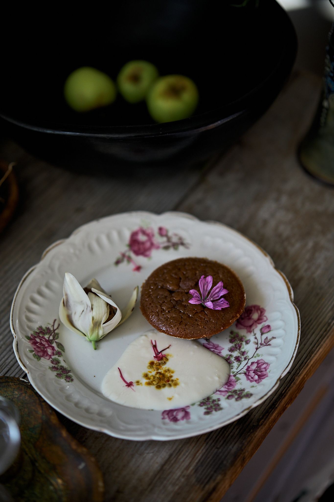Travel and editorial photography, Provence, France, dessert plate on a table