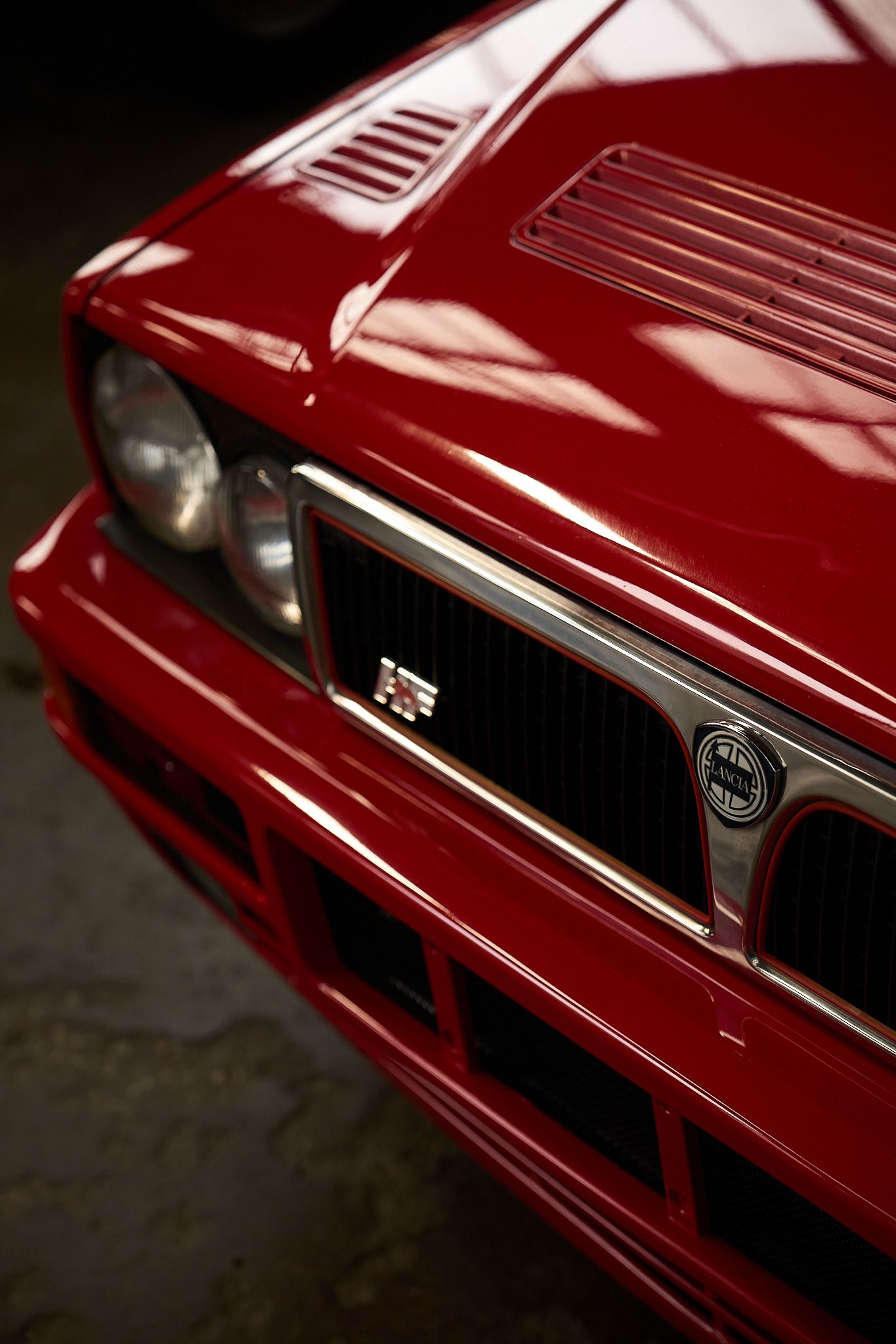 car photography, red lancia