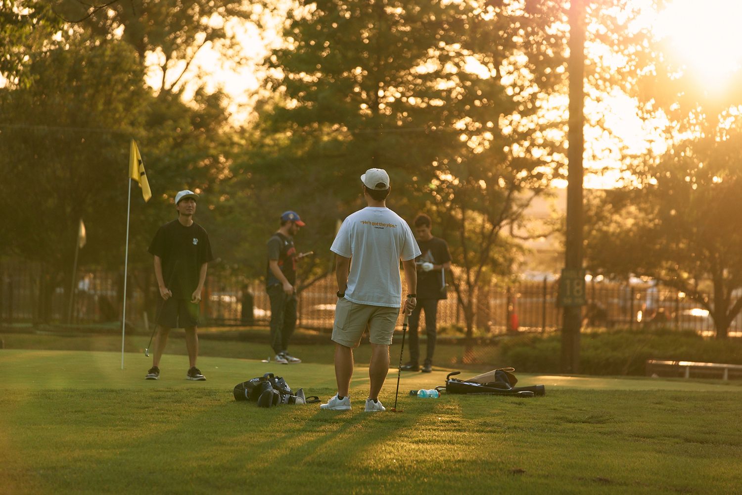 Golf film photography shot on Sony camera, at wflushing meadows pitch and putt, part of Five Boroughs golf club events.