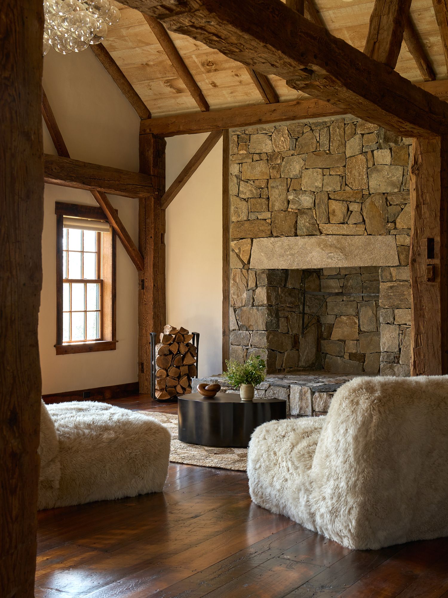 Interior Photography of a master bedroom in a Connecticut house design by Studio Isaac and Gerald Isaac.
