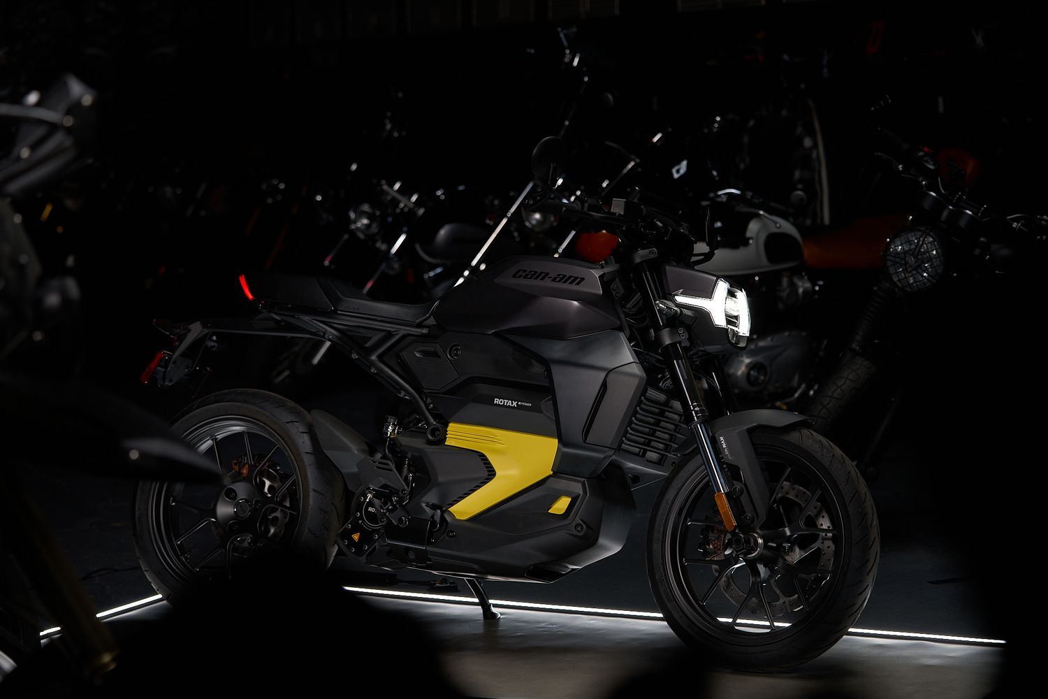Can-Am Electric motorcycles photographed at Gotham Depot Moto in Brooklyn, NY.