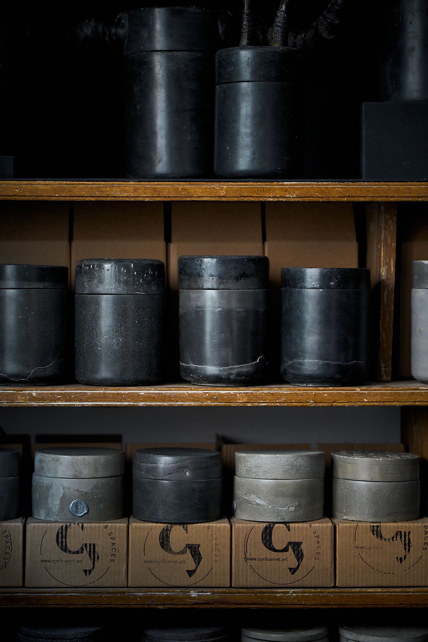 Travel and editorial photography, Provence, France, Artist Cyril Carret in his shop and studio