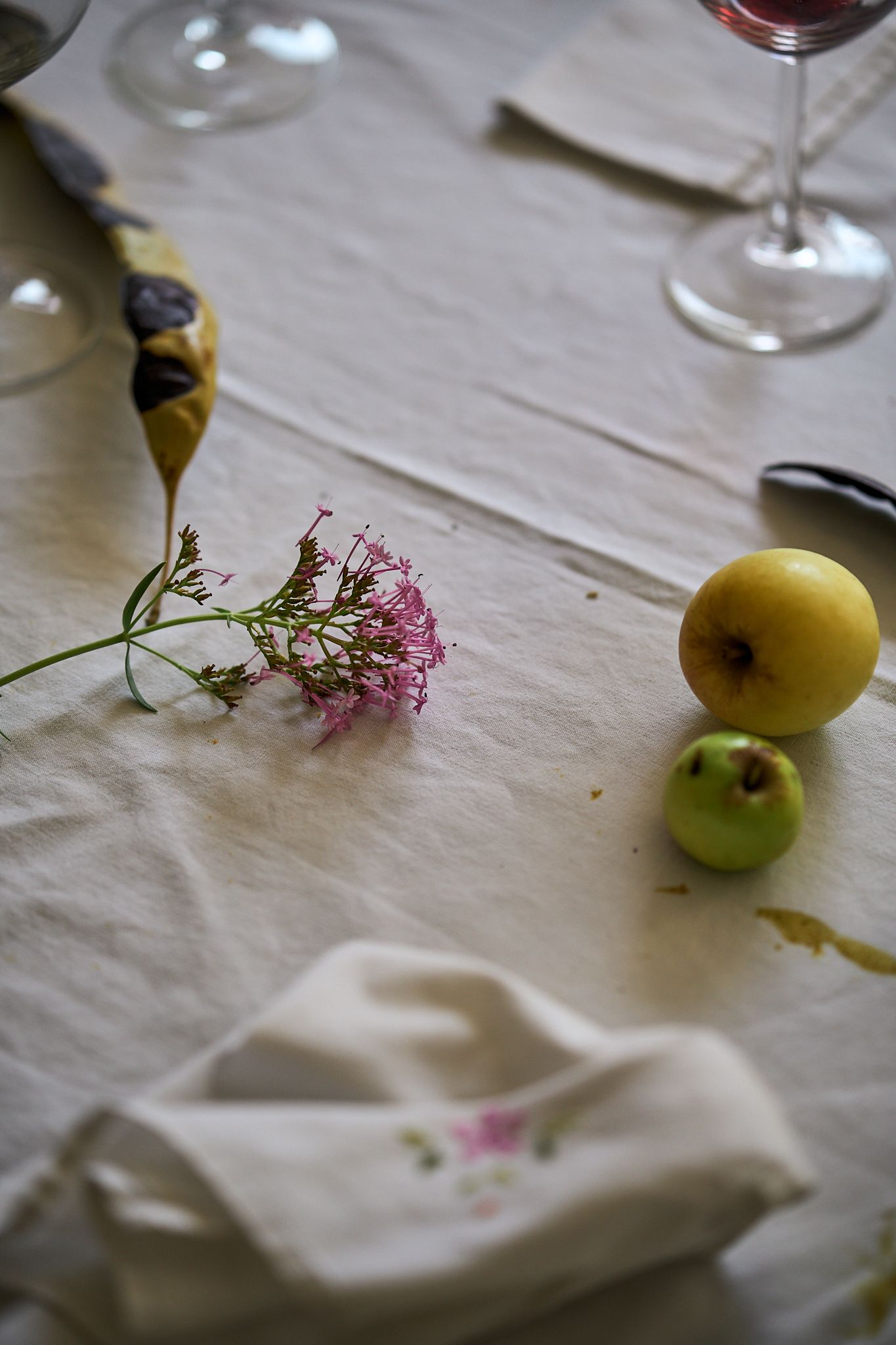Travel and editorial photography, Provence, France, table after a meal