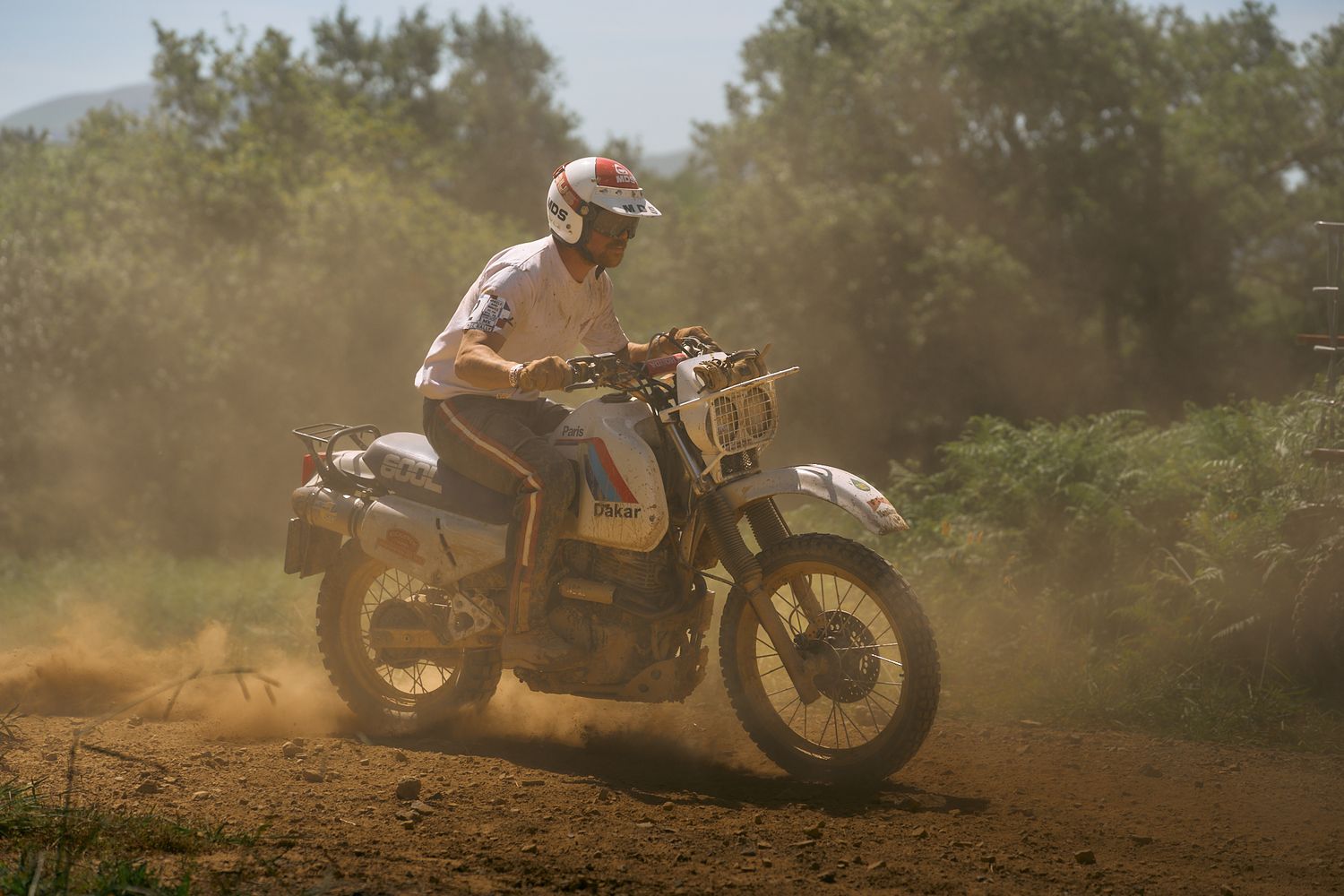 Wheels & Waves festival, vintage enduro motorcycle racing in Biarritz, France.