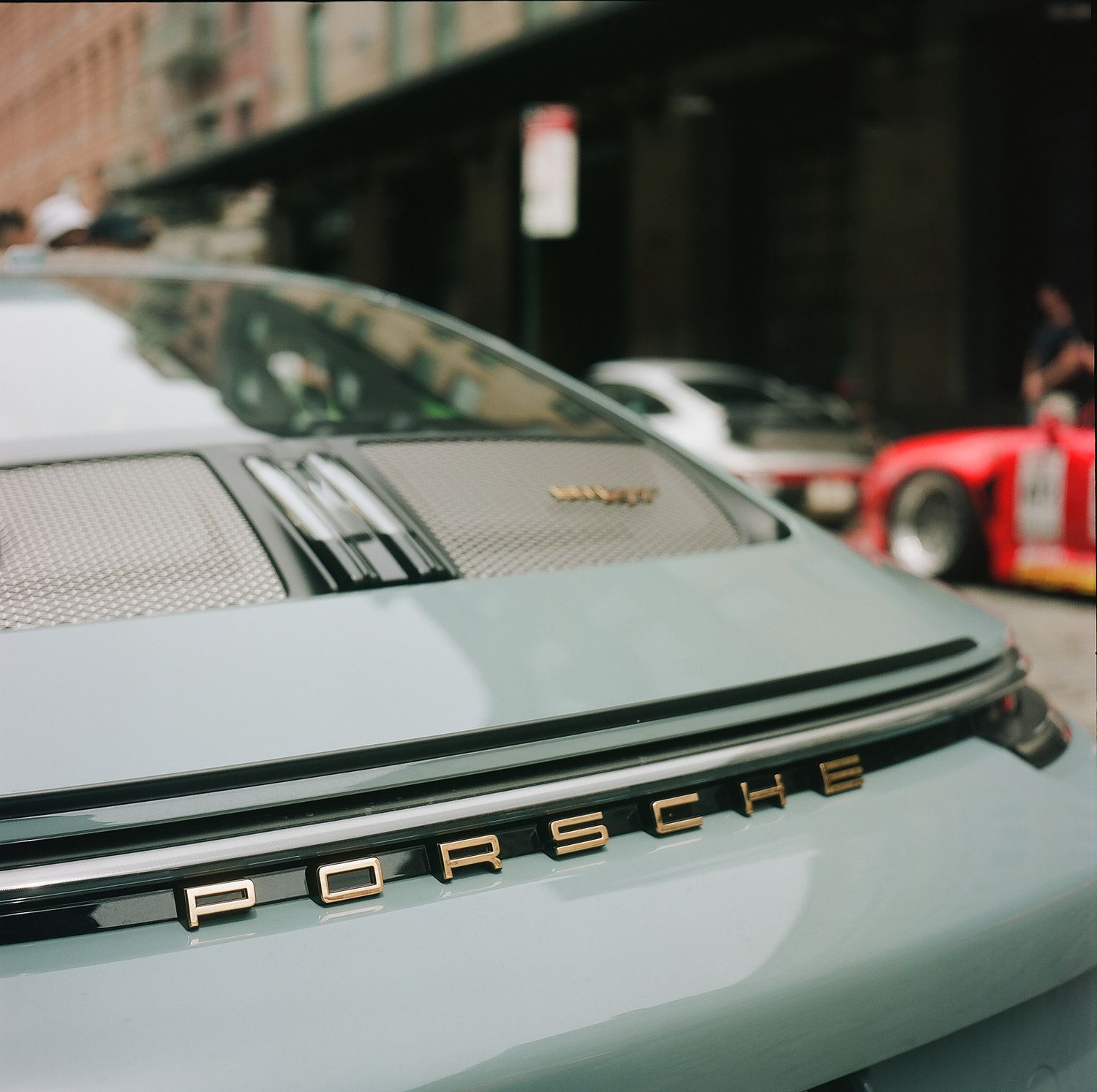 Porsche 911 car, photographed on film