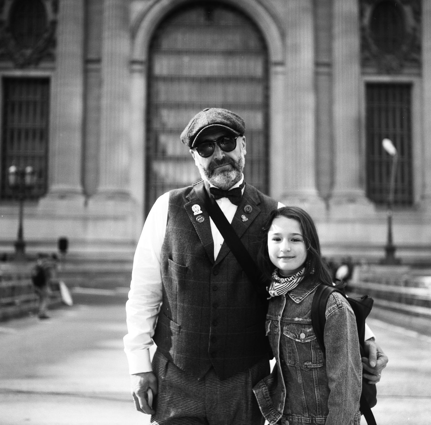 black and white portrait, gentlemen's ride NY 2025 film photography