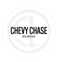 Chevy Chase City Lifestyle circular logo with bold black text and CL monogram watermark on white background.