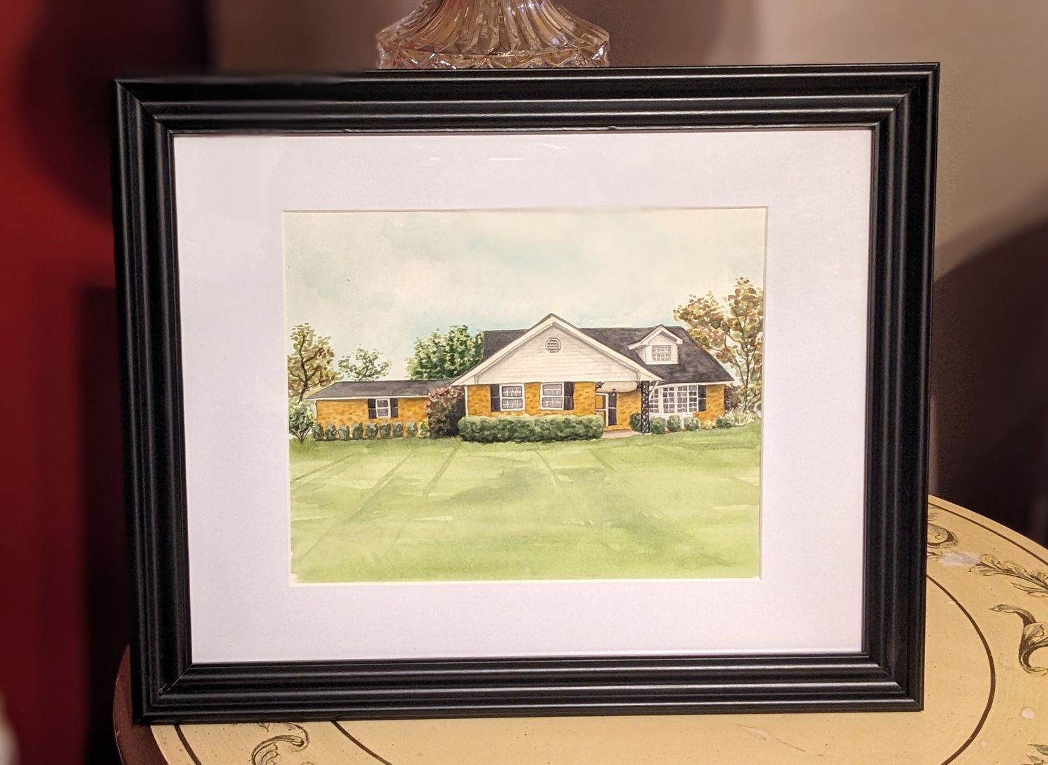 Watercolor home portrait
