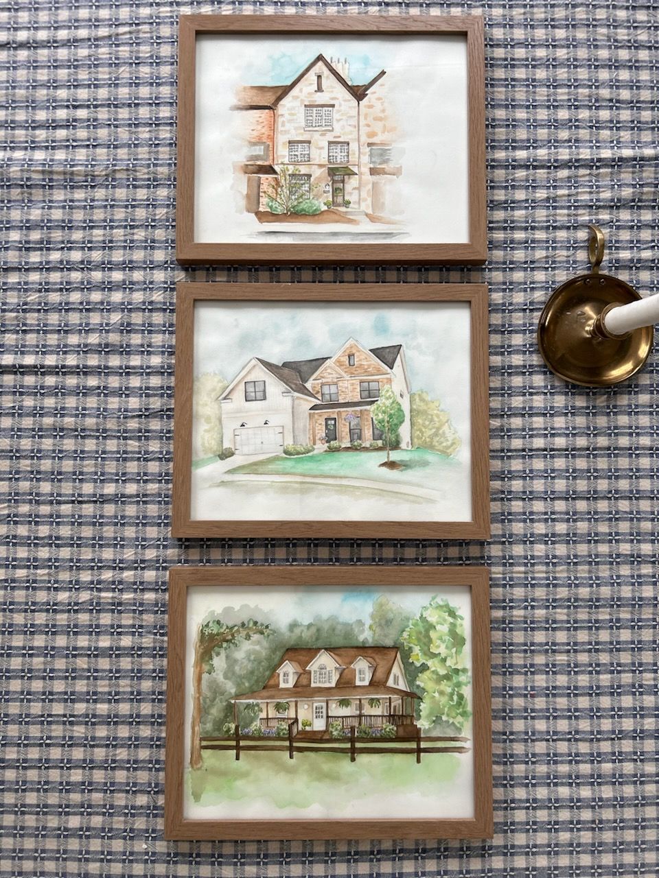 Watercolor home portrait