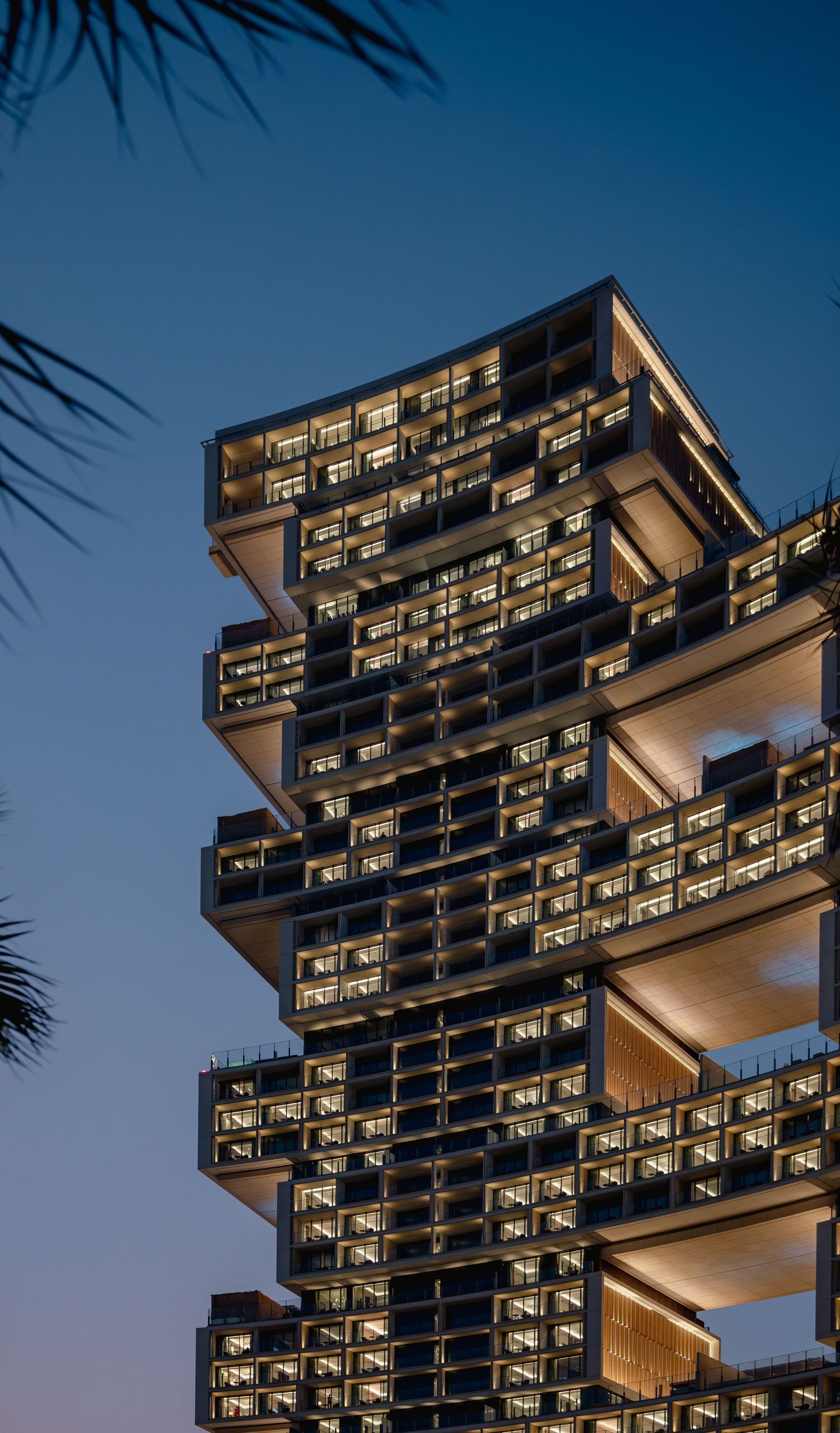 Iconic building facade in Dubai, architectural photography by Parallel Studios