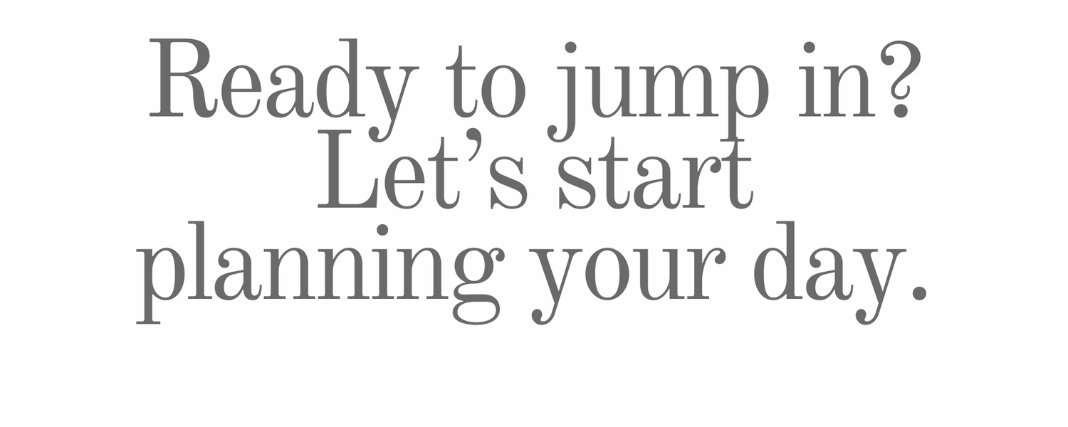 Ready to jump in and plan your day with Holli Hobbs photography? lets plan your day