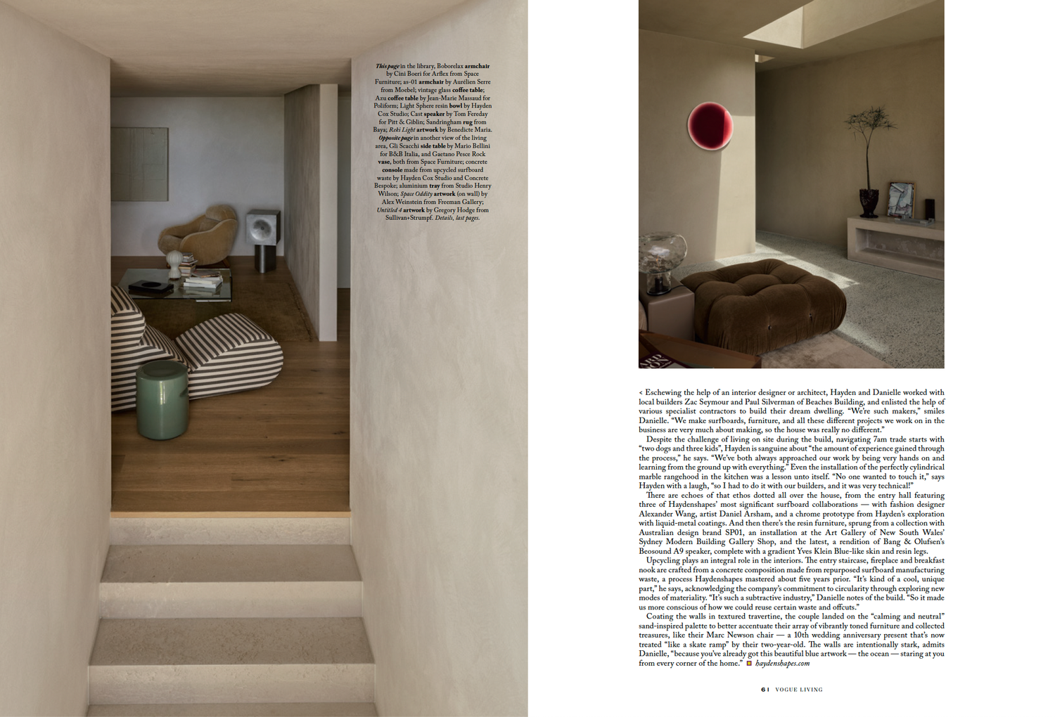 Alaia Palm Beach, a stunning home in Palm Beach on Sydneys Northern Beaches featured in Vogue Living Australia.