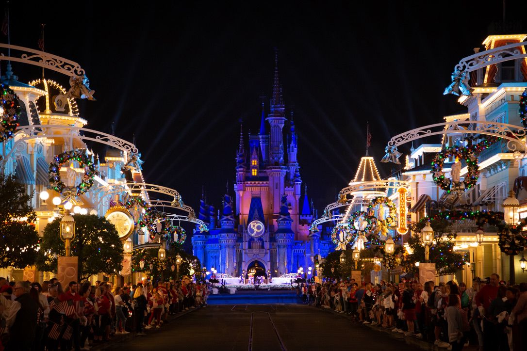 Cinderella Castle at night
