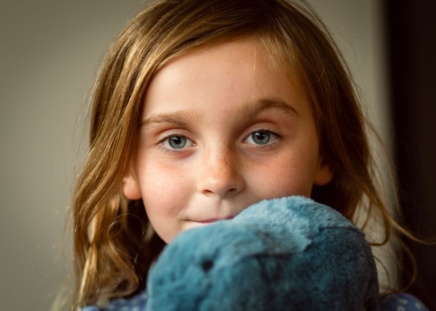 Close up of child staring back at you.