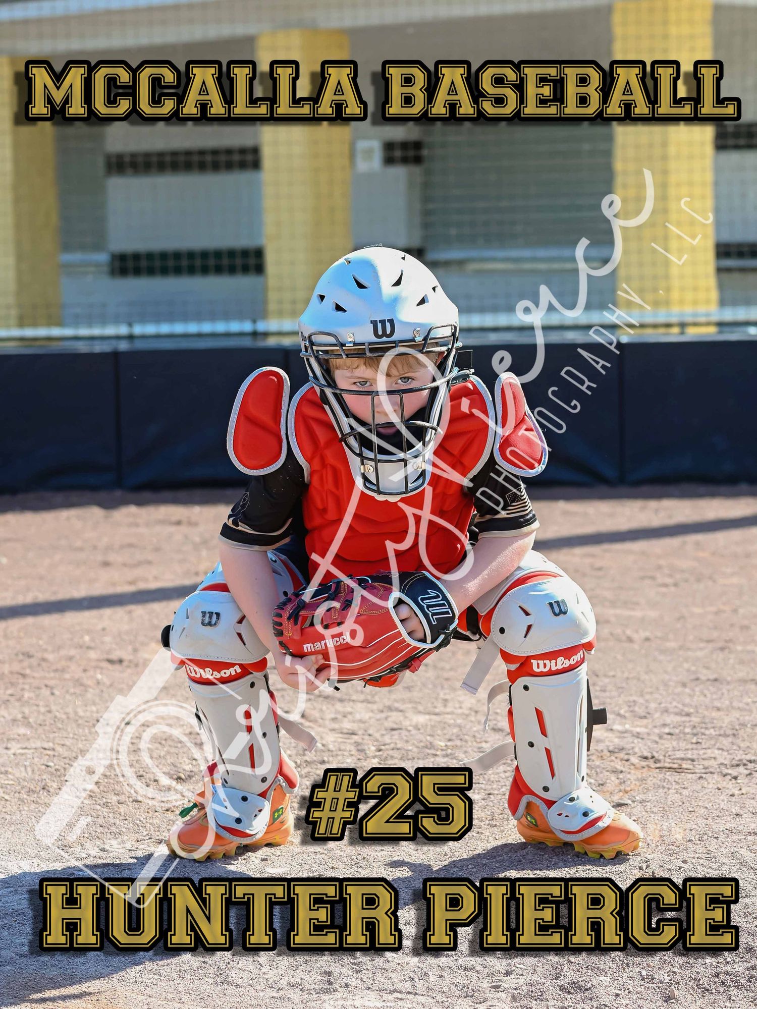 Baseball player in red jersey and white helmet slides into base during competitive game action.