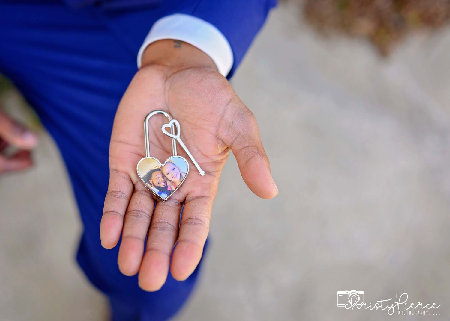 A series of close-up shots showing engagement rings and wedding bands on hands against a blue and white background.