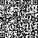 Black and white QR code pattern on white background.