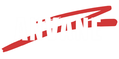 White text logo reading 'ANVANE' with red strikethrough marks on black background.