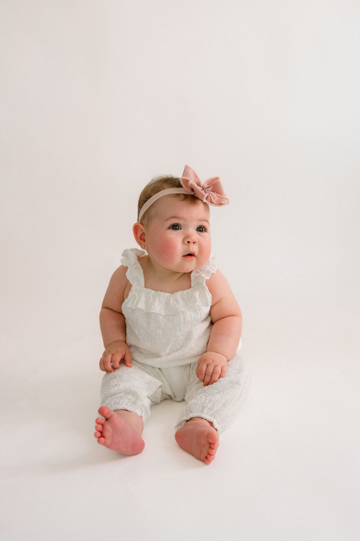 baby portrait with bow