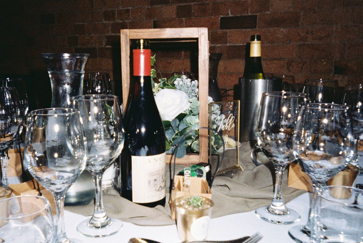 A messy table means fun was had. Documentary style photography. Taken on 35mm Film at The Carriage Hall, Nottingham.