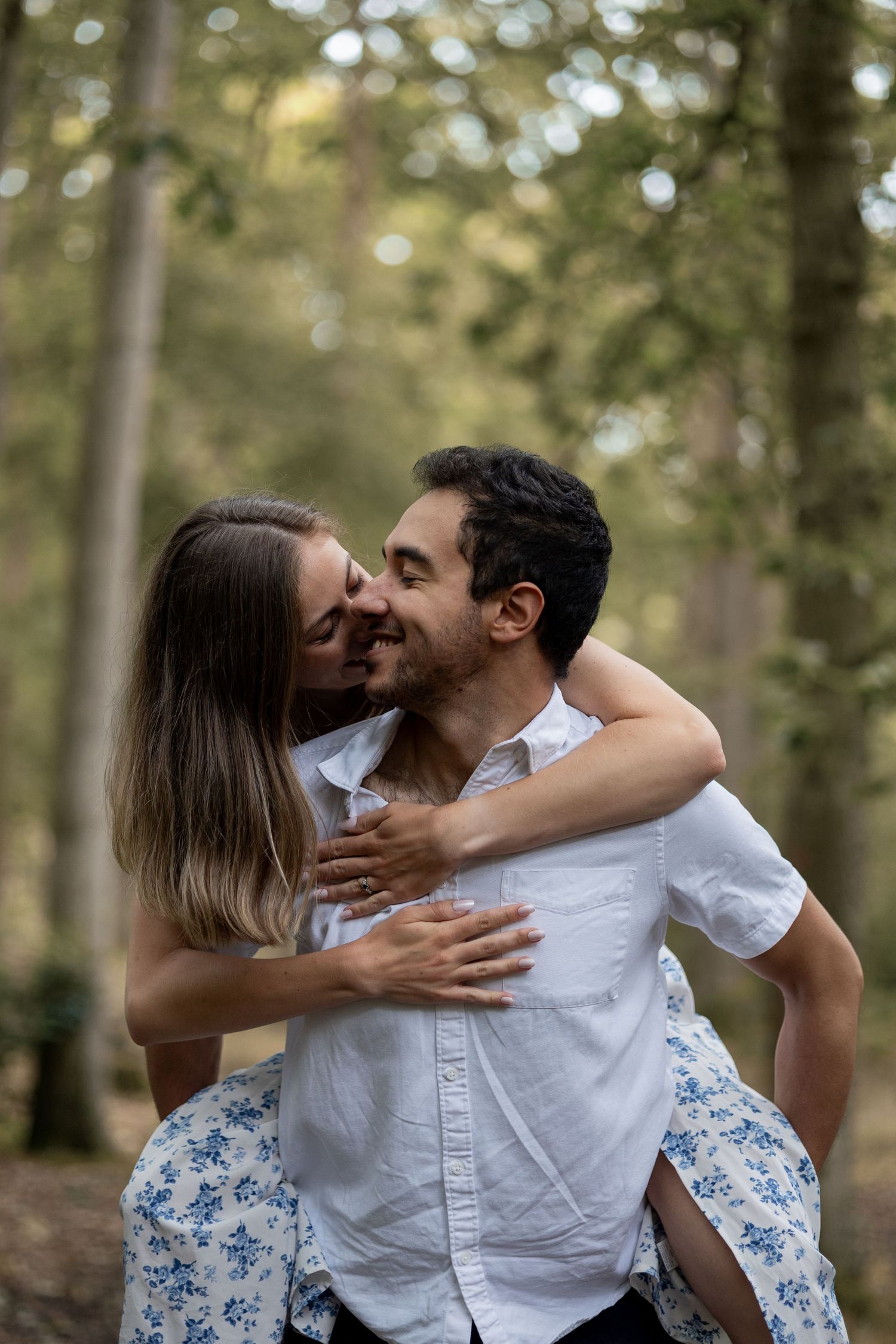 A couple smiling candidly. Natural documentary photography, Nottingham.