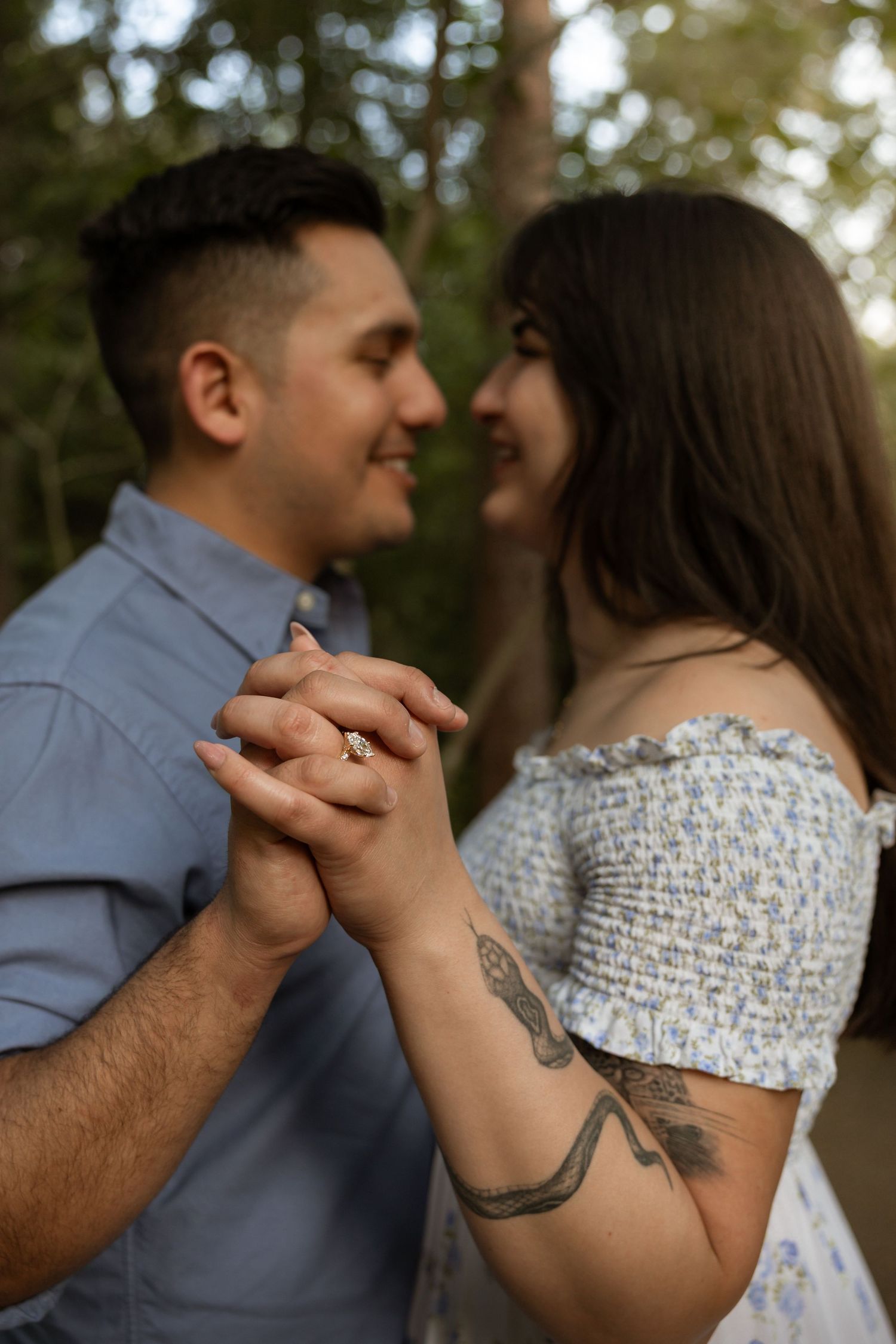 Atlanta/North Georgia engagement photographer capturing couple at Rock City GA