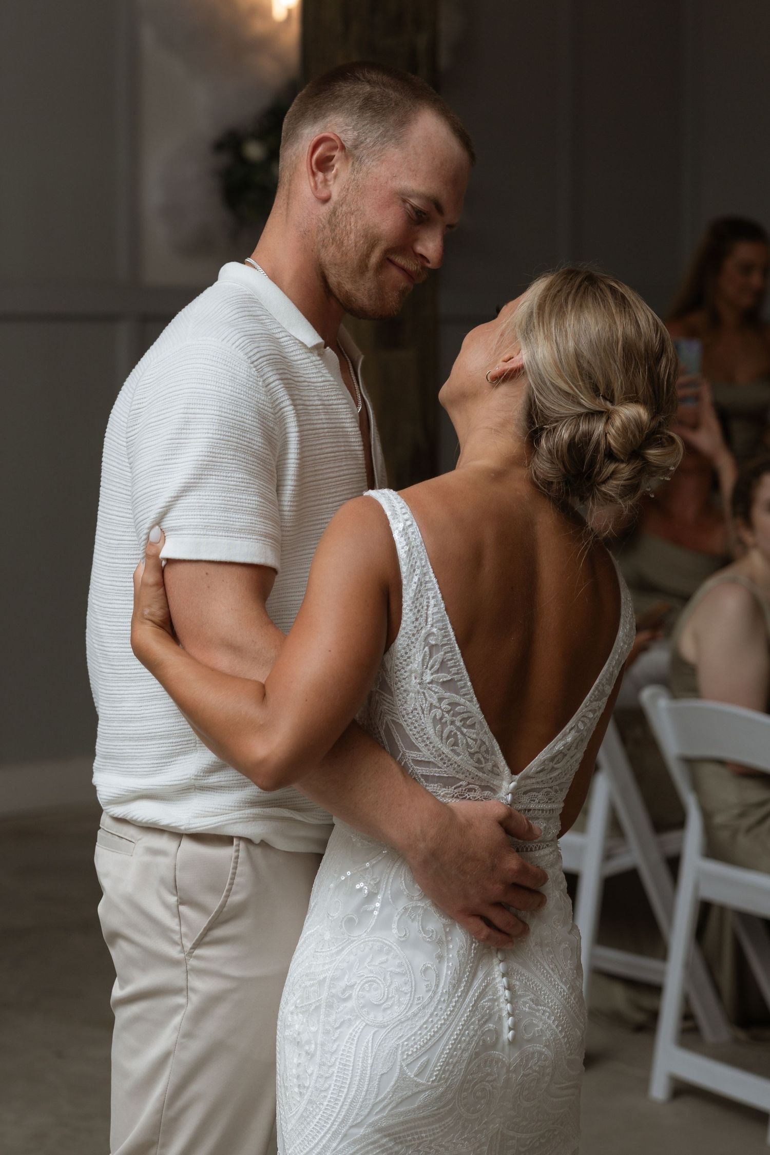 Natural documentary wedding photography at Navarre Beach micro wedding