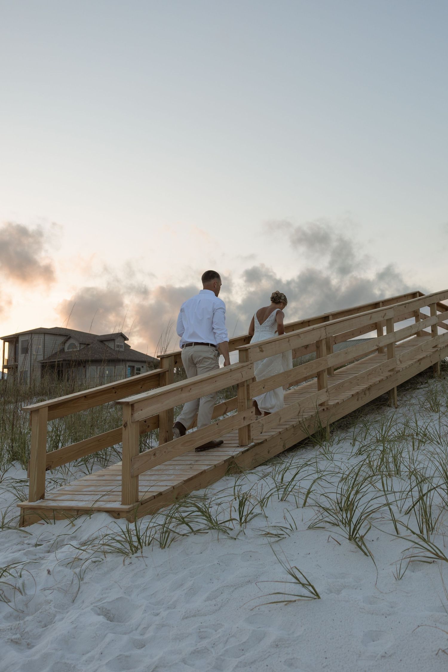 Sunset couple photography at Navarre Beach micro wedding FL
