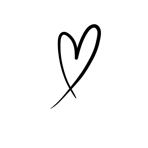 Black heart silhouette logo design on dark background.