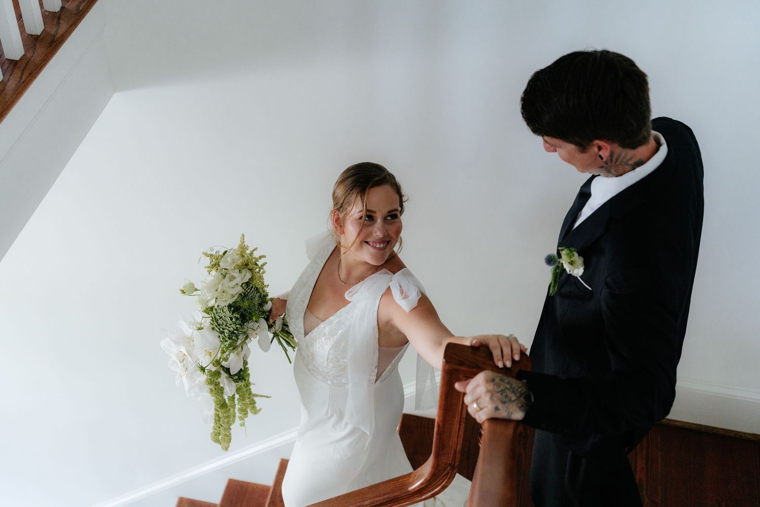 Intimate wedding ceremony moments captured in bright indoor setting.