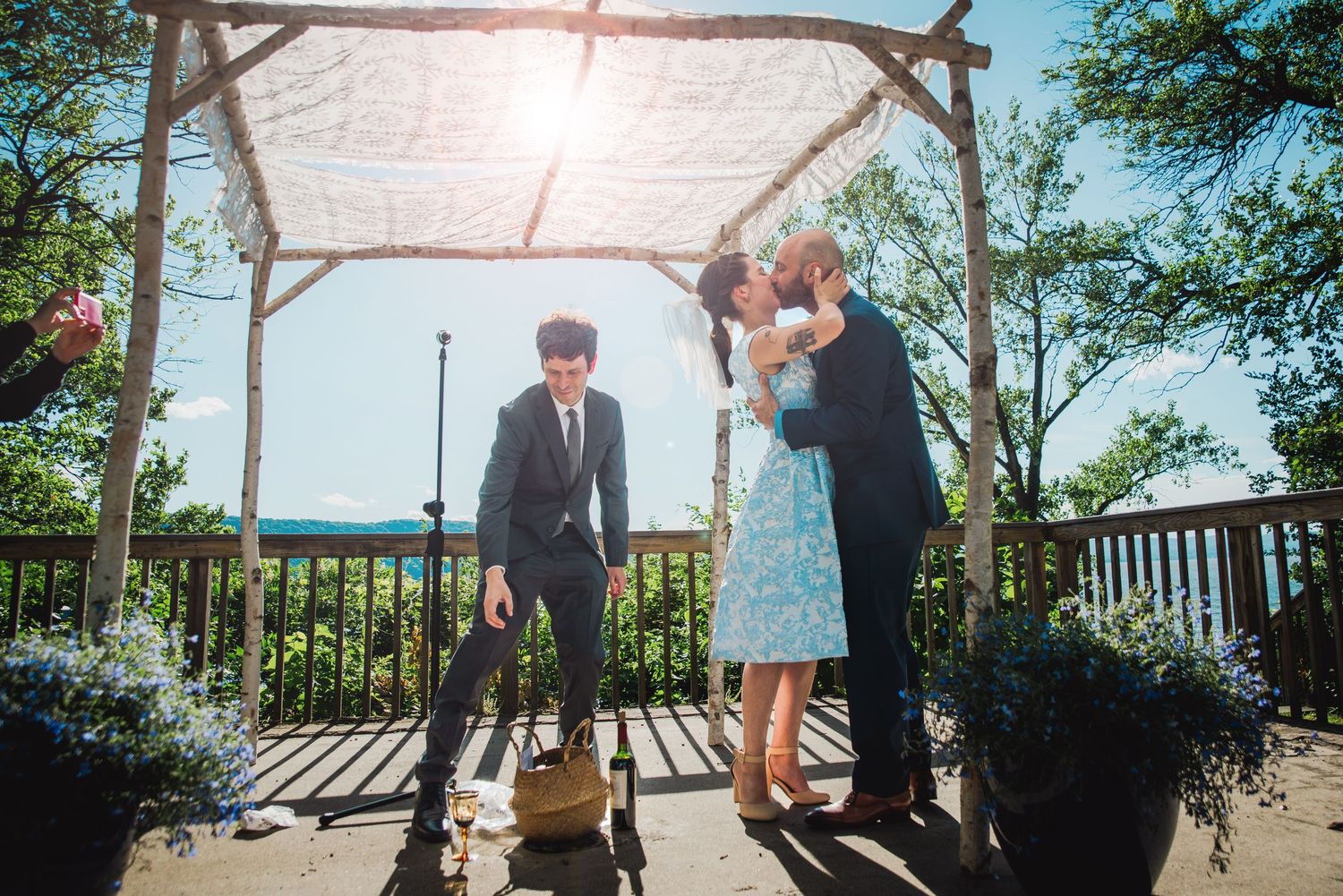 Brookyn wedding photographer. NYC wedding photographer. Something blue wedding dress.
