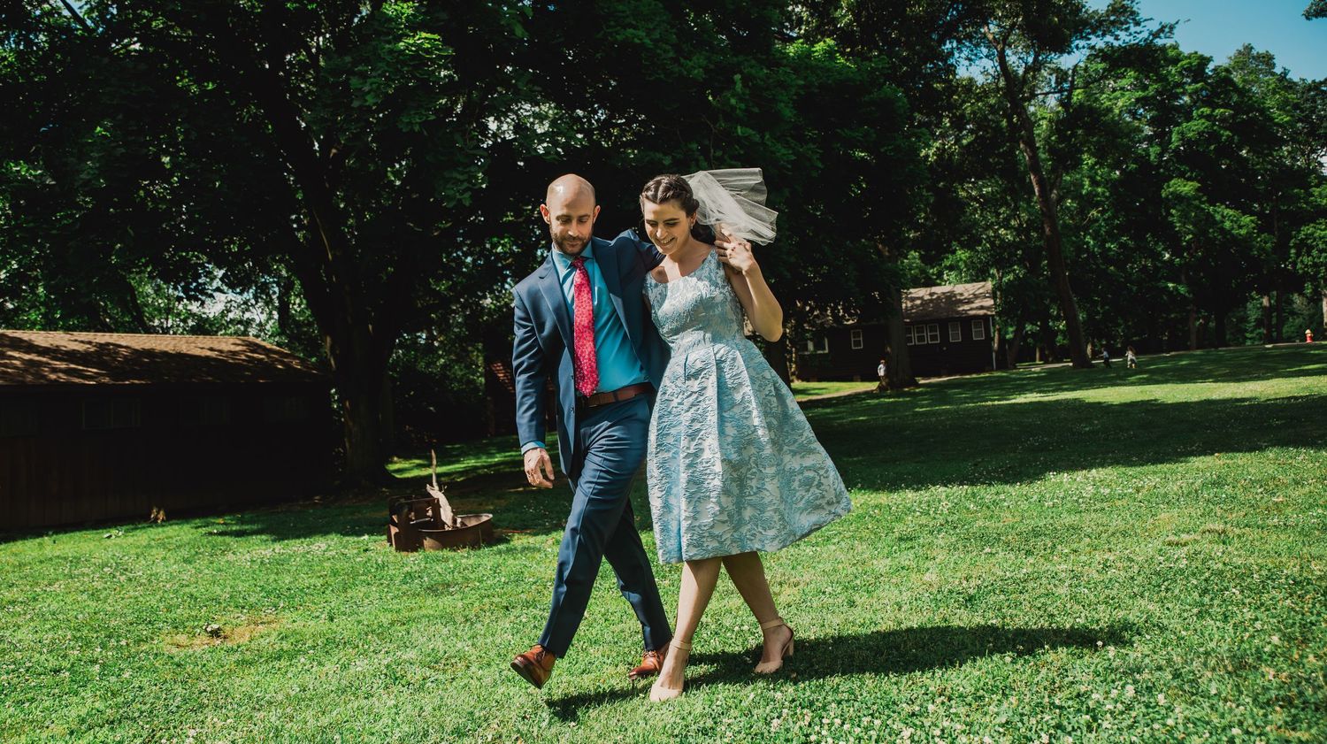 Brookyn wedding photographer. NYC wedding photographer. Something blue wedding dress.
