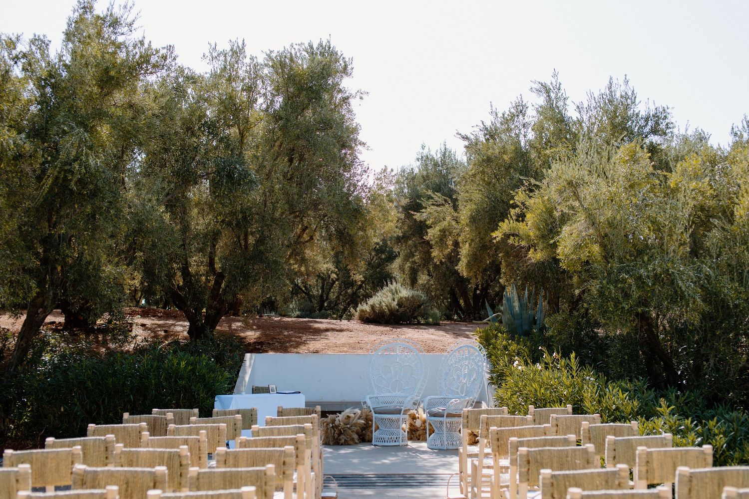 Wedding ceremony decor with mountain view Marrakech