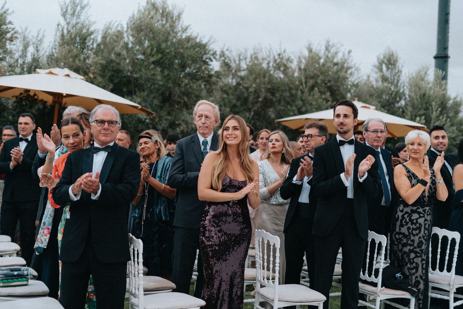 White wedding ceremony setup in Marrakech