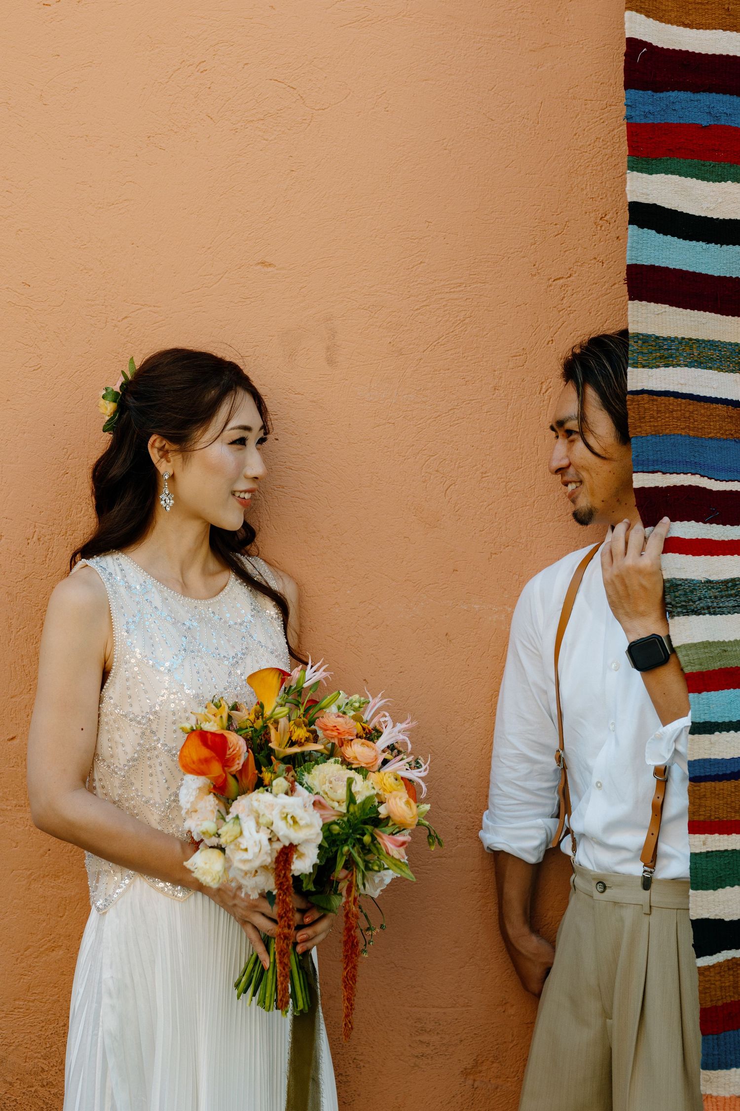 japanese couple wedding photo session in marrakech