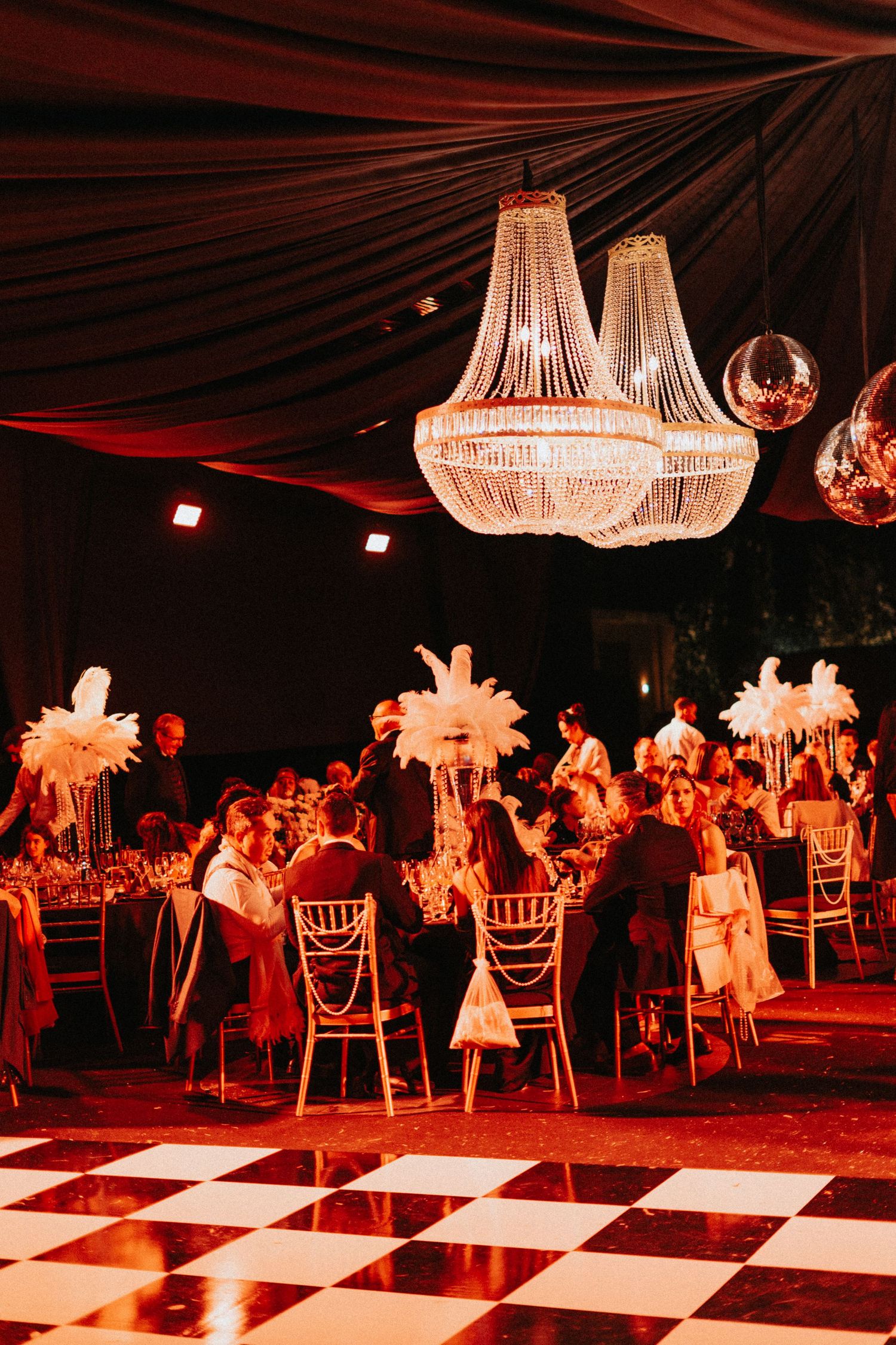 Gatsby-style wedding dinner in Morocco