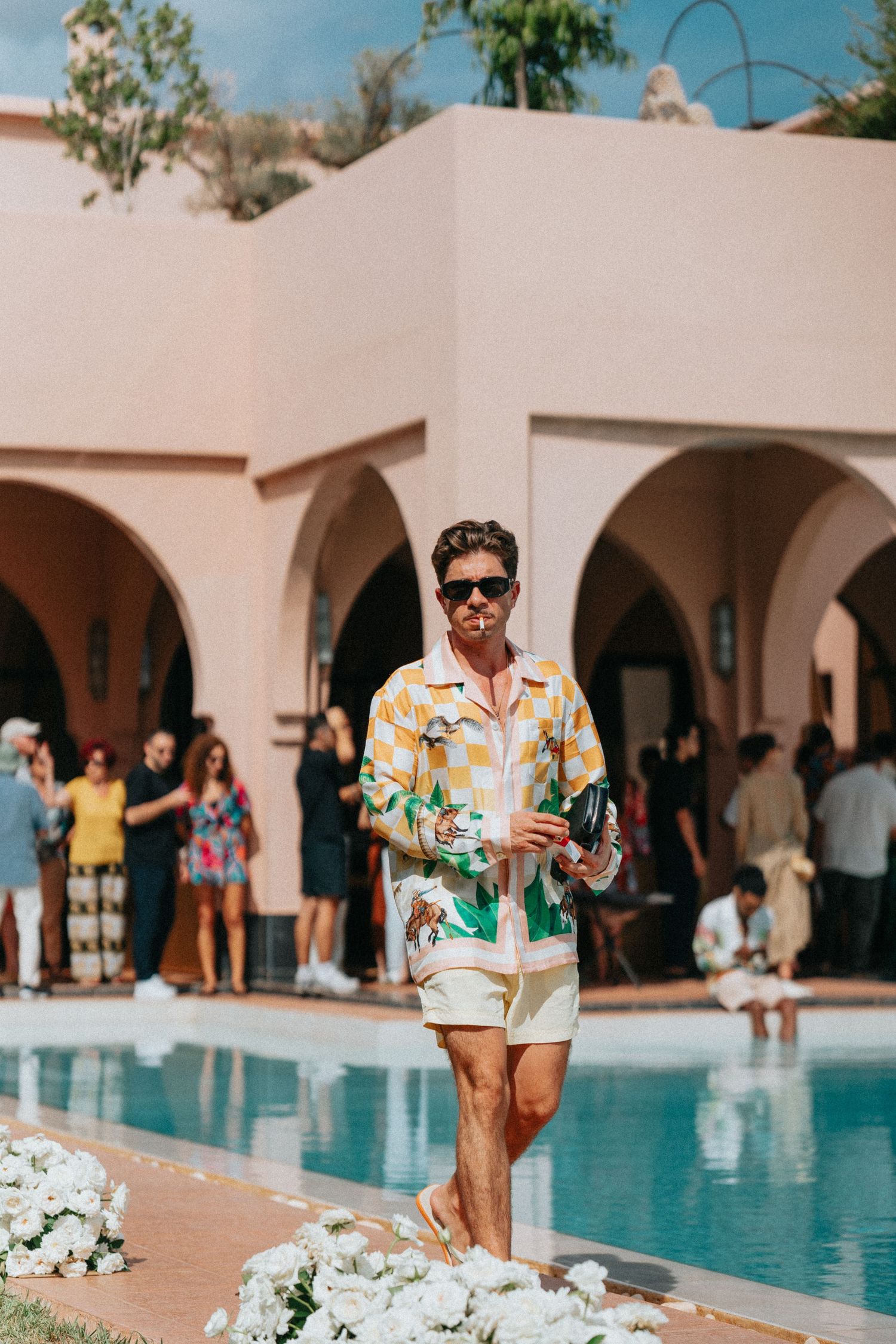 Wedding weekend pool party in Marrakech