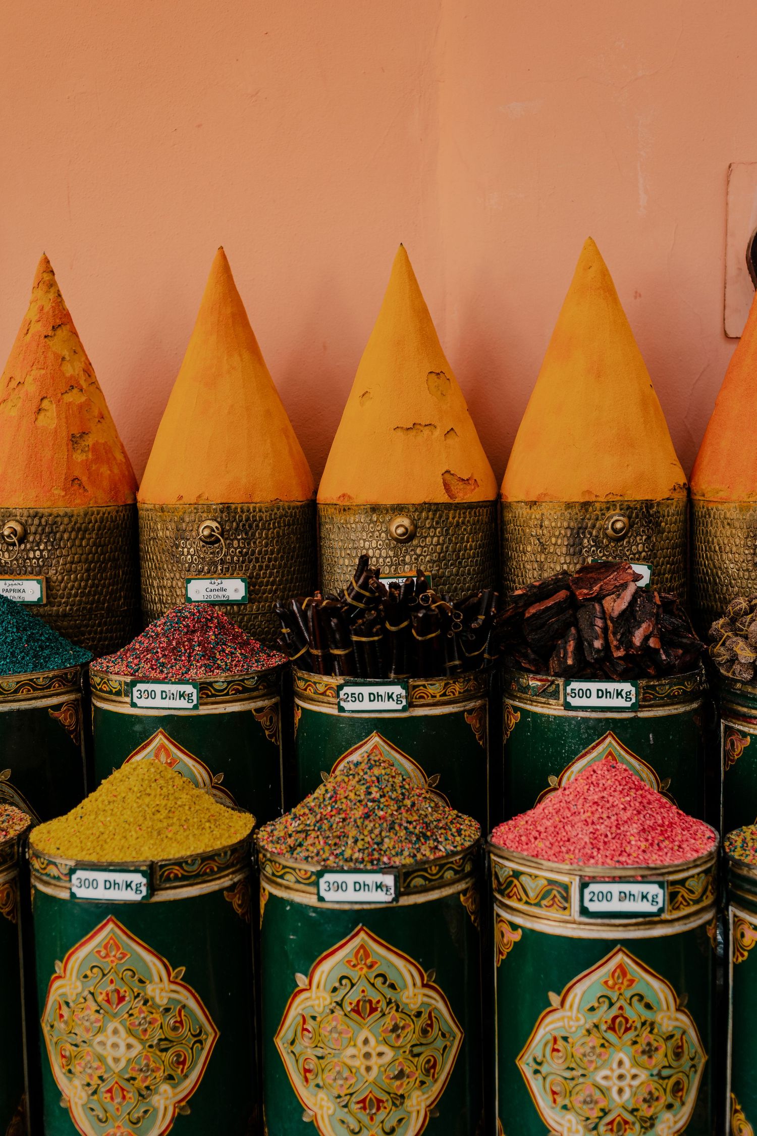 colorful backdrob in marrakech