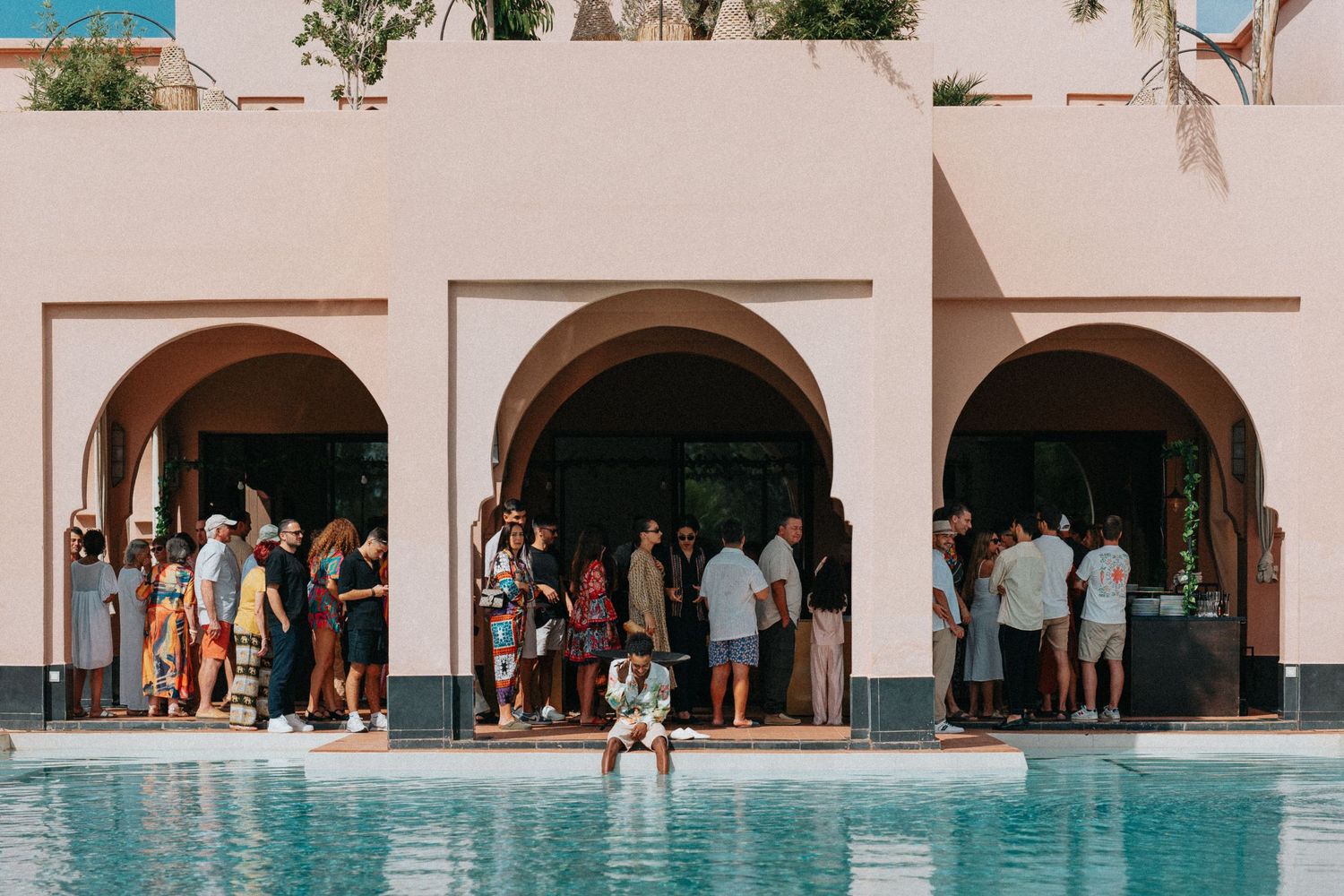 Wedding weekend pool party in Marrakech