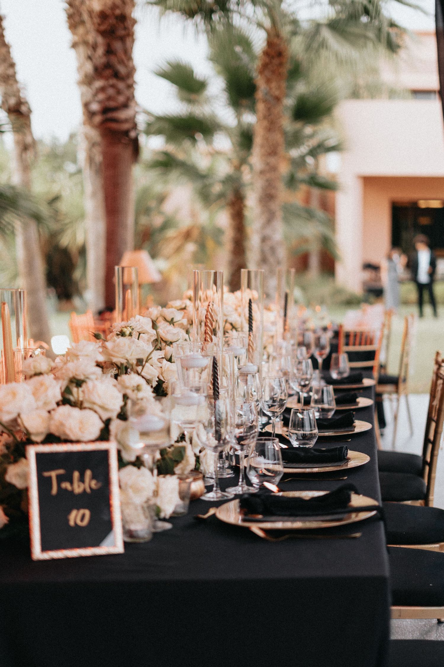 wedding table setup