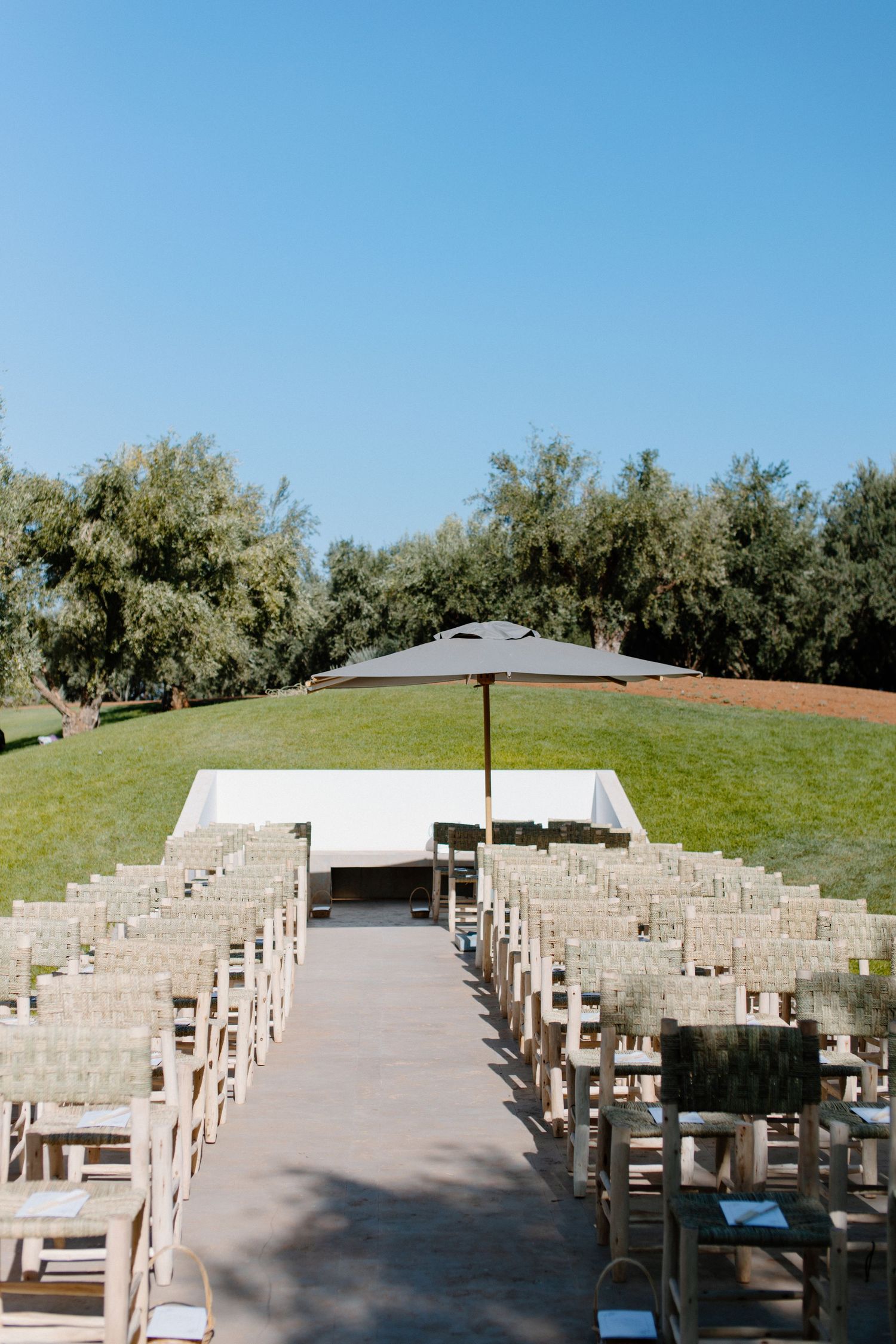 Wedding ceremony decor with mountain view Marrakech