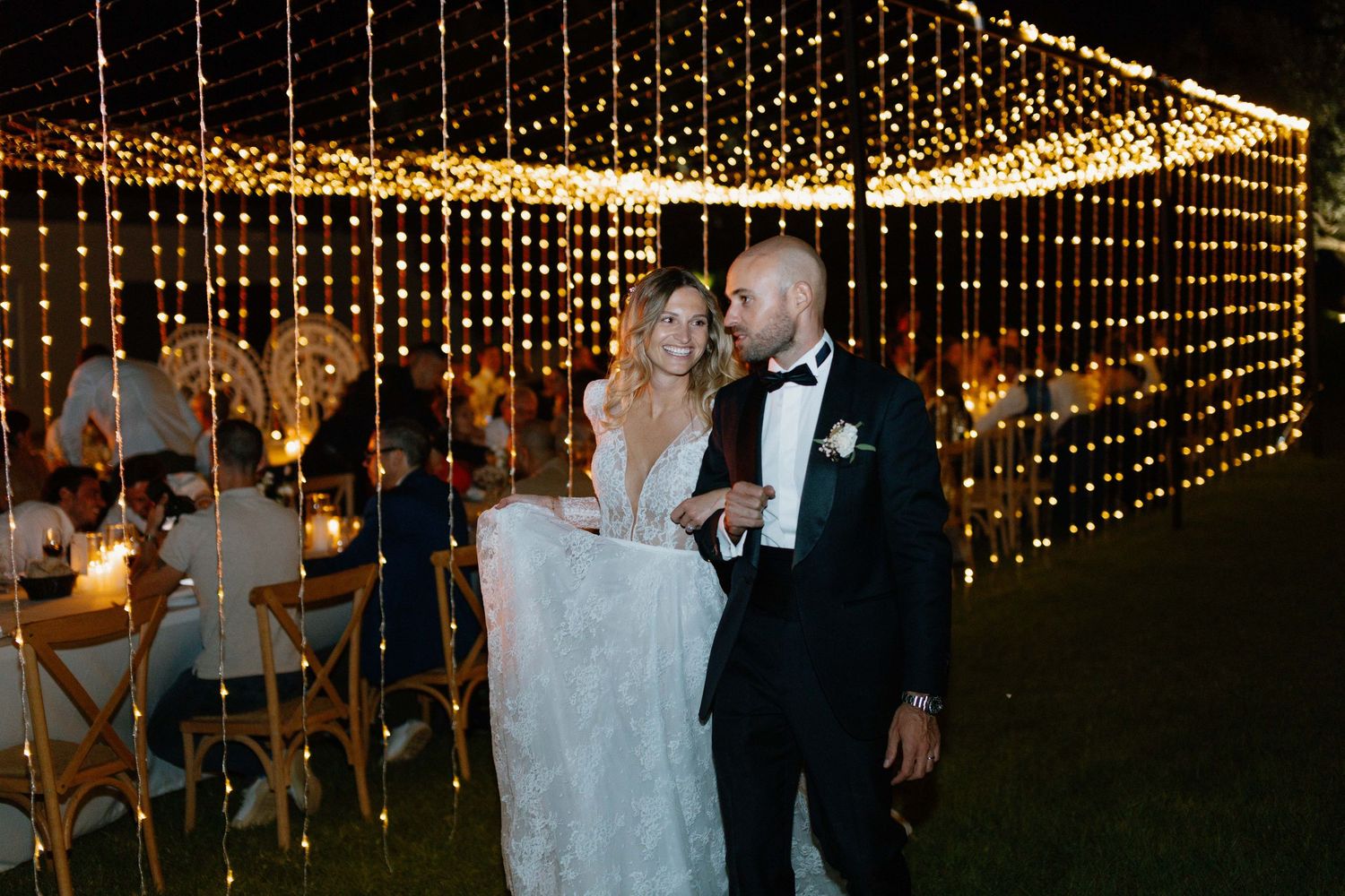 Elegant French couple wedding in Marrakech countryside
