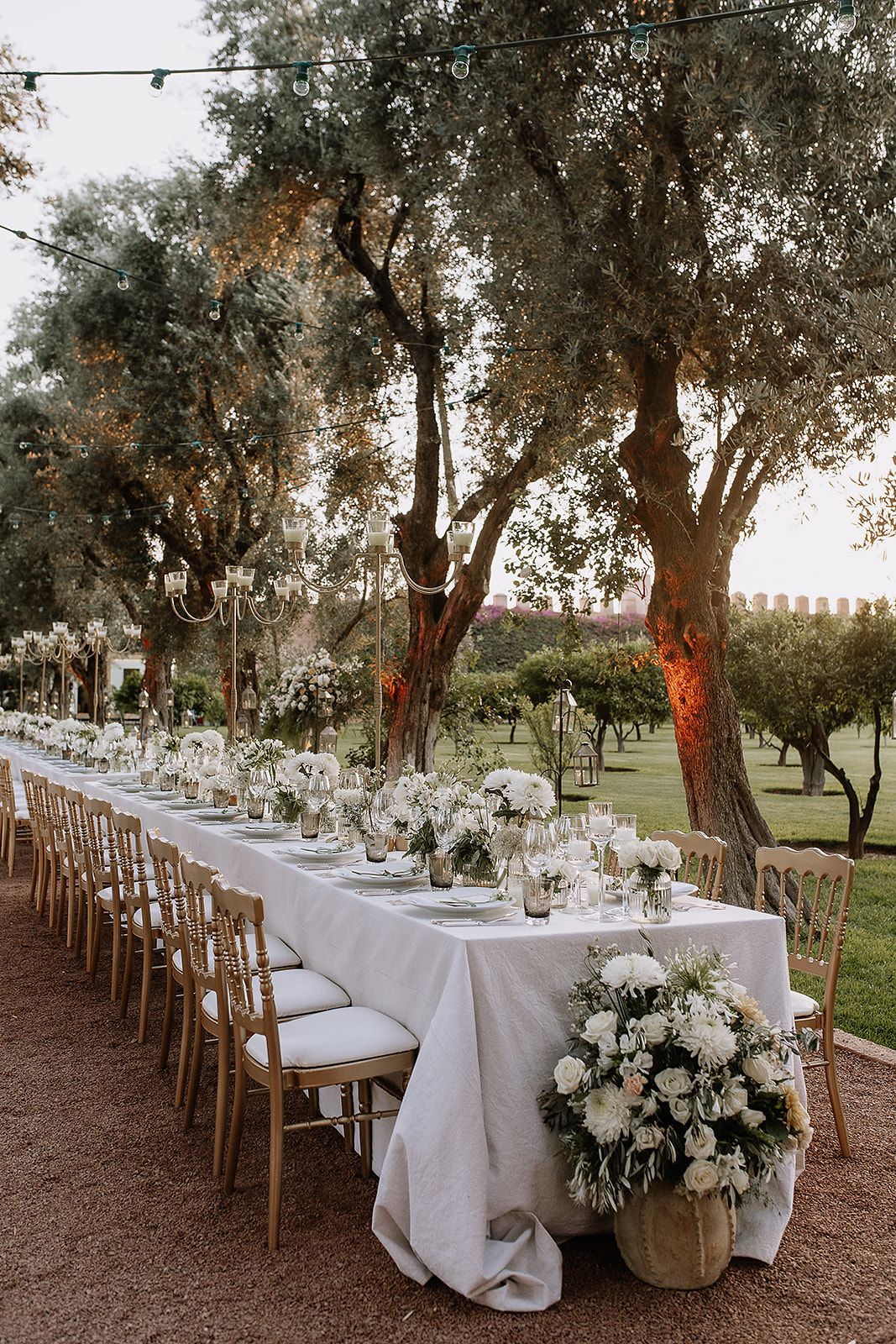 wedding table at la mamounia