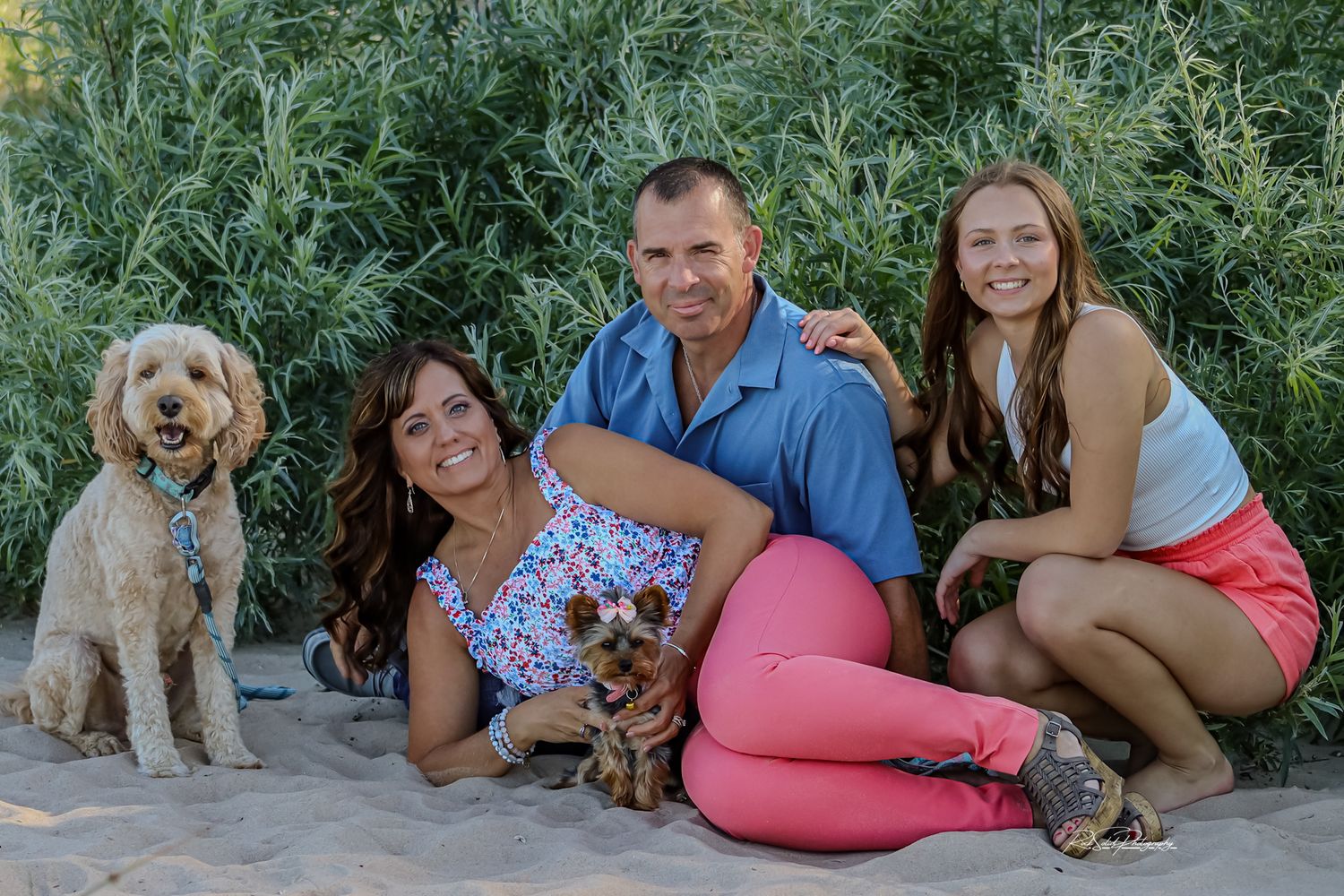 Best Professional Family Photography with their puppies at State Park in Bay City, Michigan.