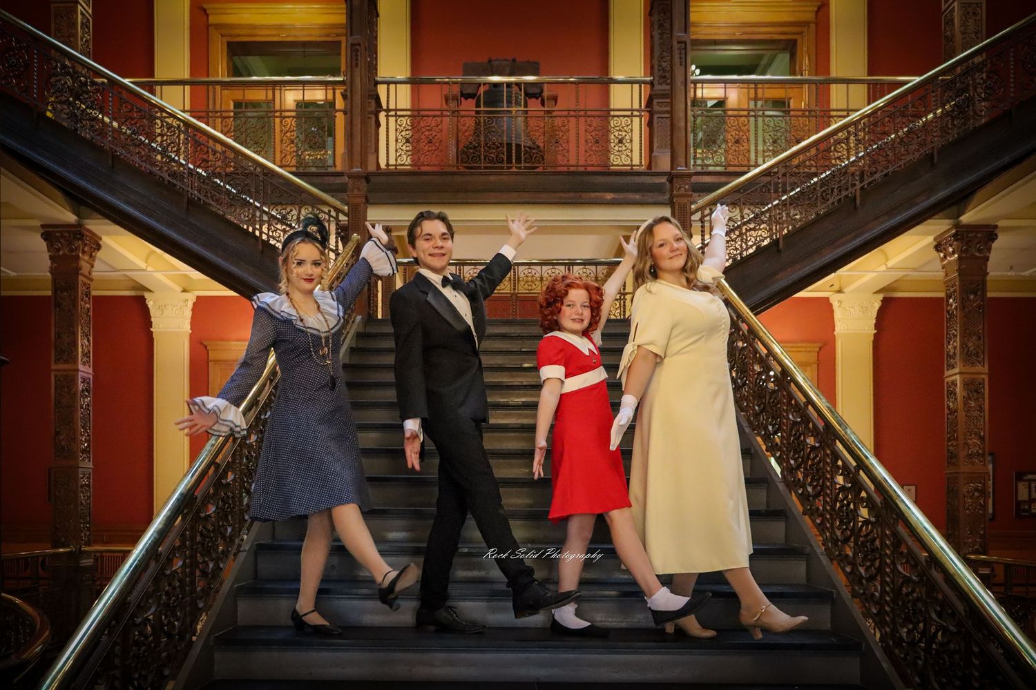 Theater Production- Browse official on-stage product images, dynamic cast photos, and scenic set designs for Annie at Bay City Central