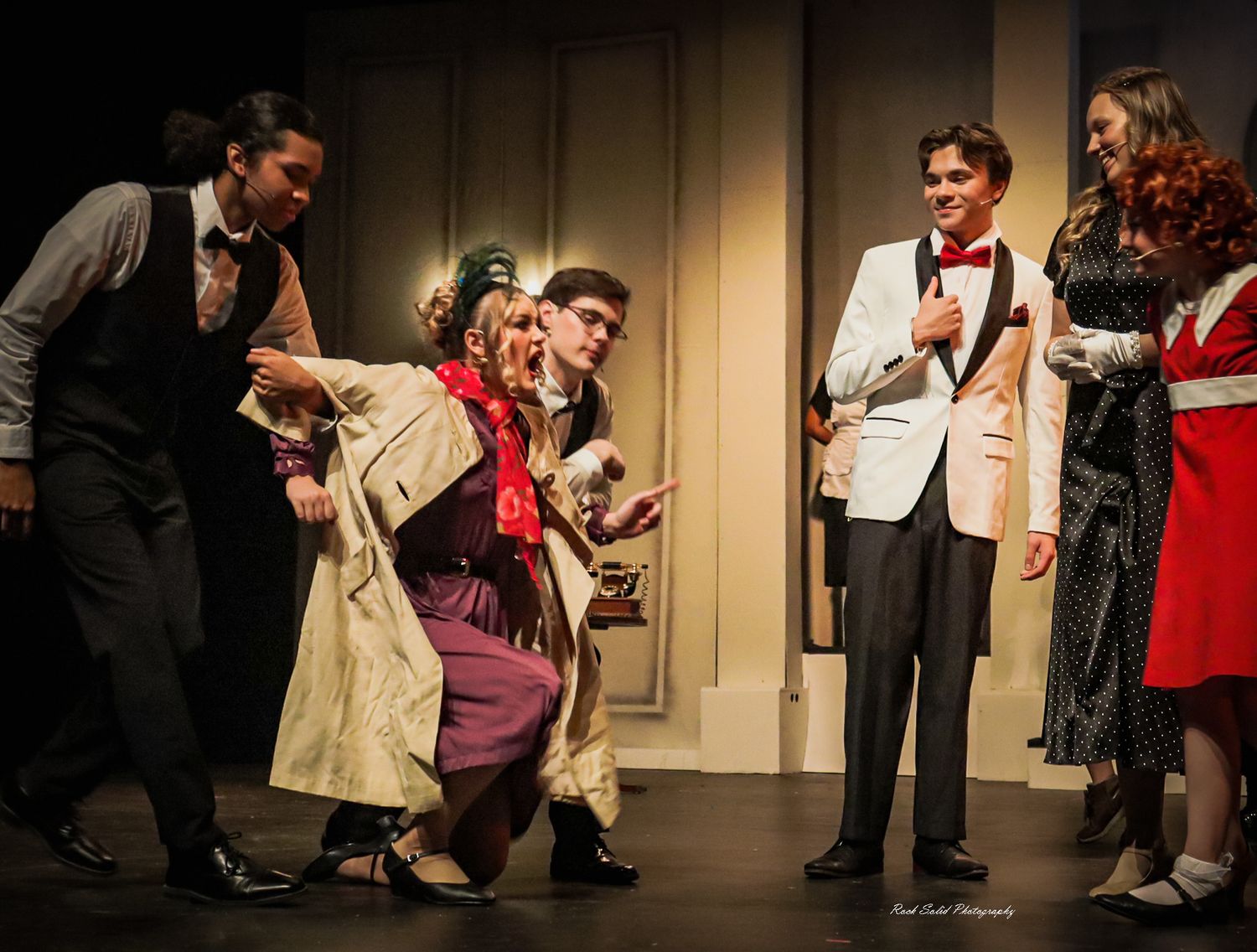 Theater Production- Browse official on-stage product images, dynamic cast photos, and scenic set designs for Annie at Bay City Central