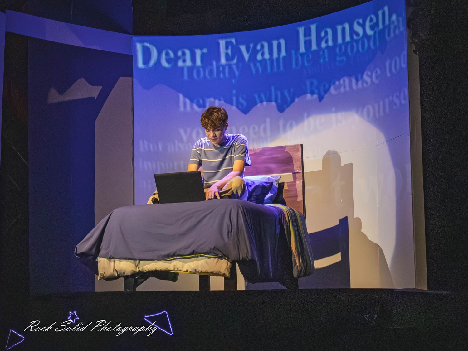 Professional photography for Dear Evan Hansen at Bay City Central. Capture emotional, theater-style portraits you'll treasure forever.