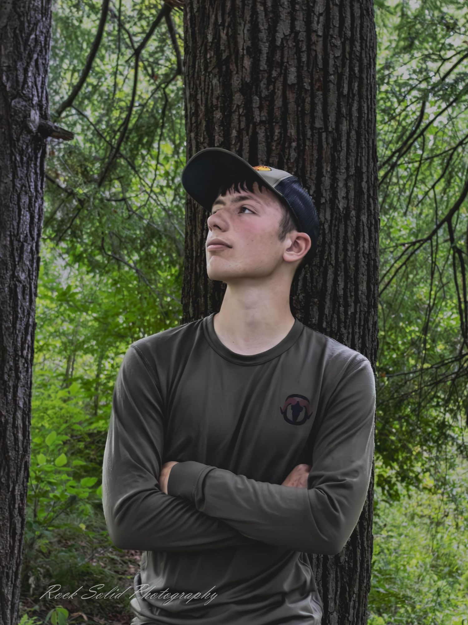 Specializing in men's senior portrait session in the woods, Coleman, Mi