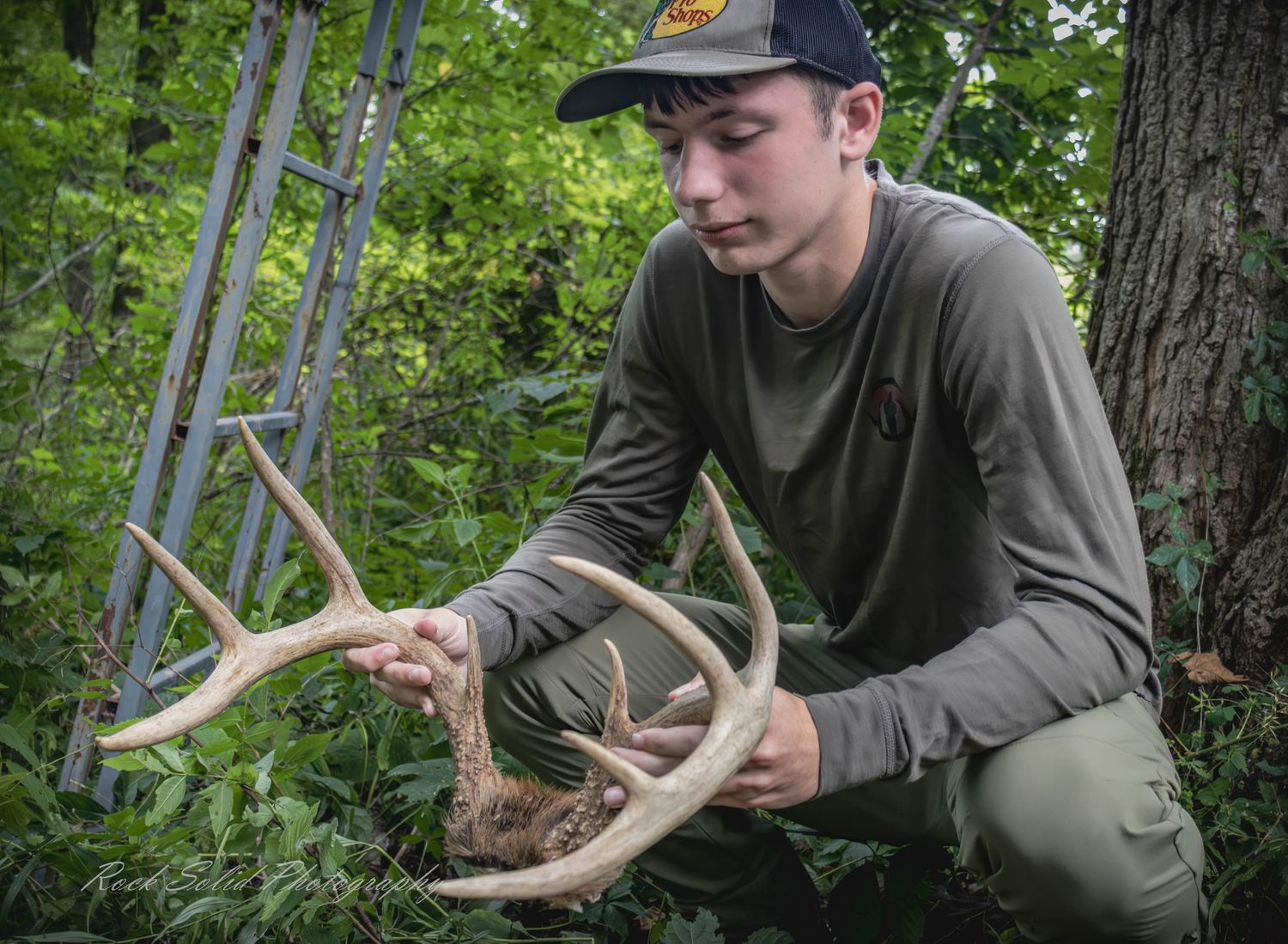 Specializing in men's, senior picture session in the woods, Coleman, Mi
