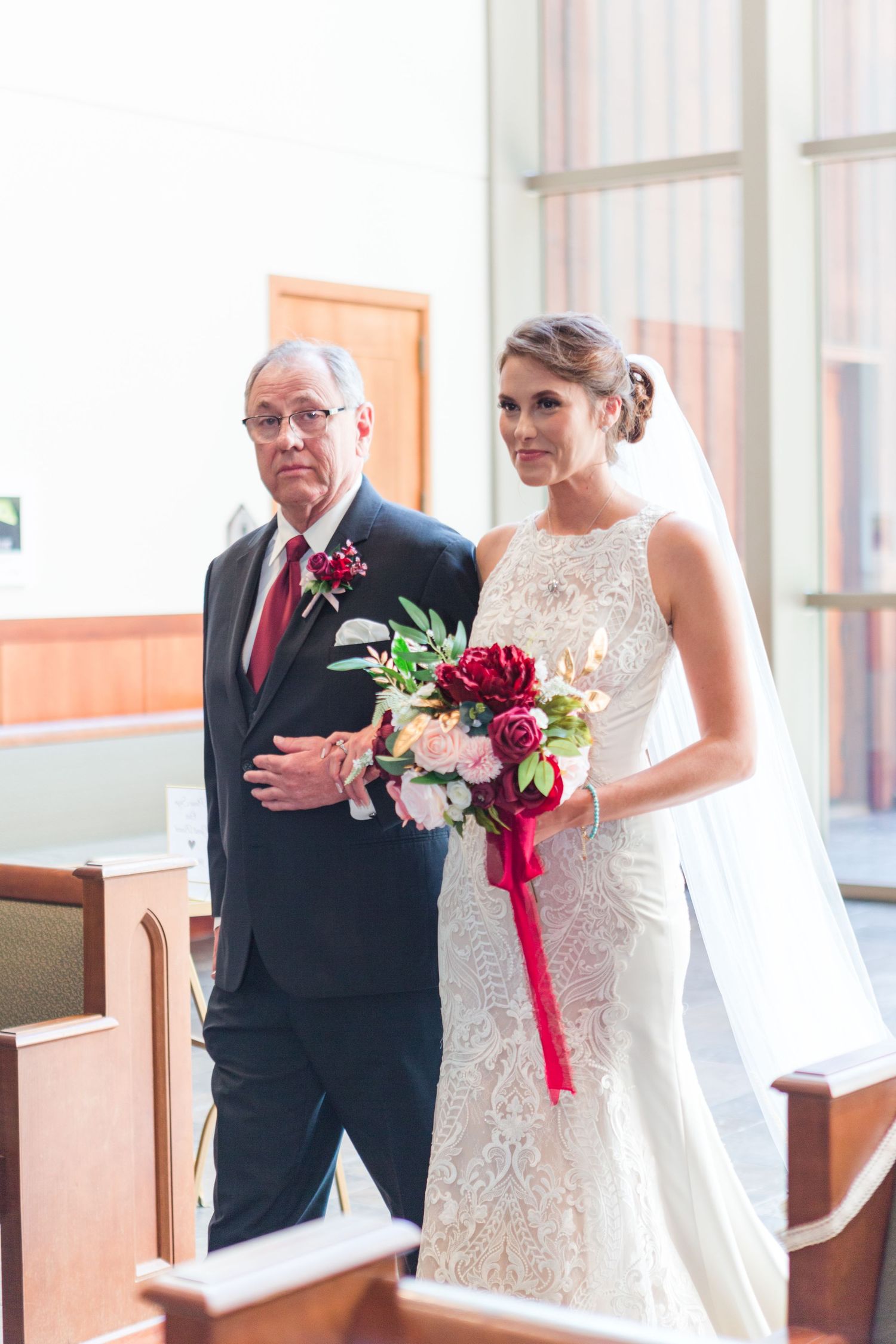 bride walking down aisle